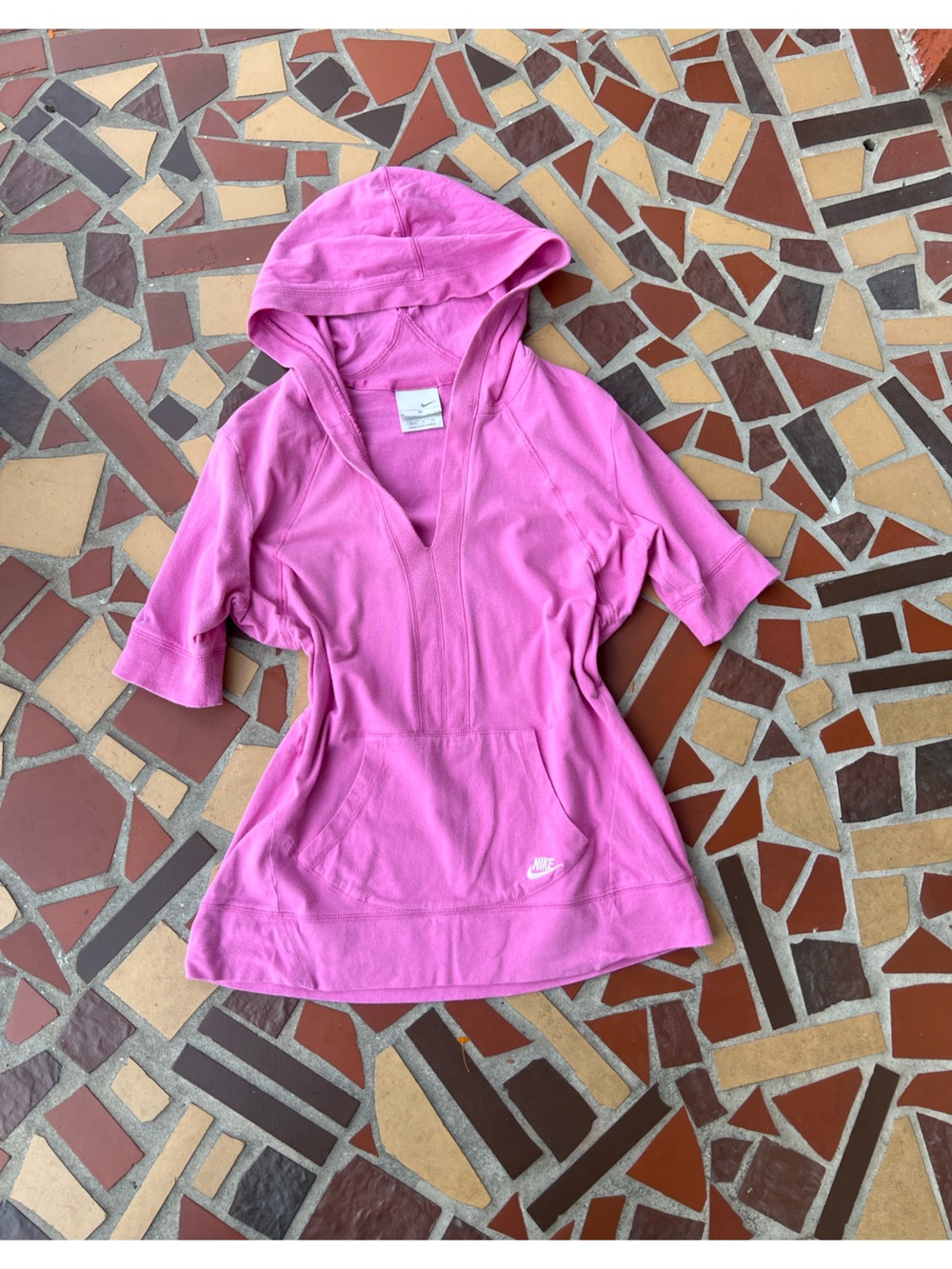 Nike Women's Pink Hooded Sweatshirt